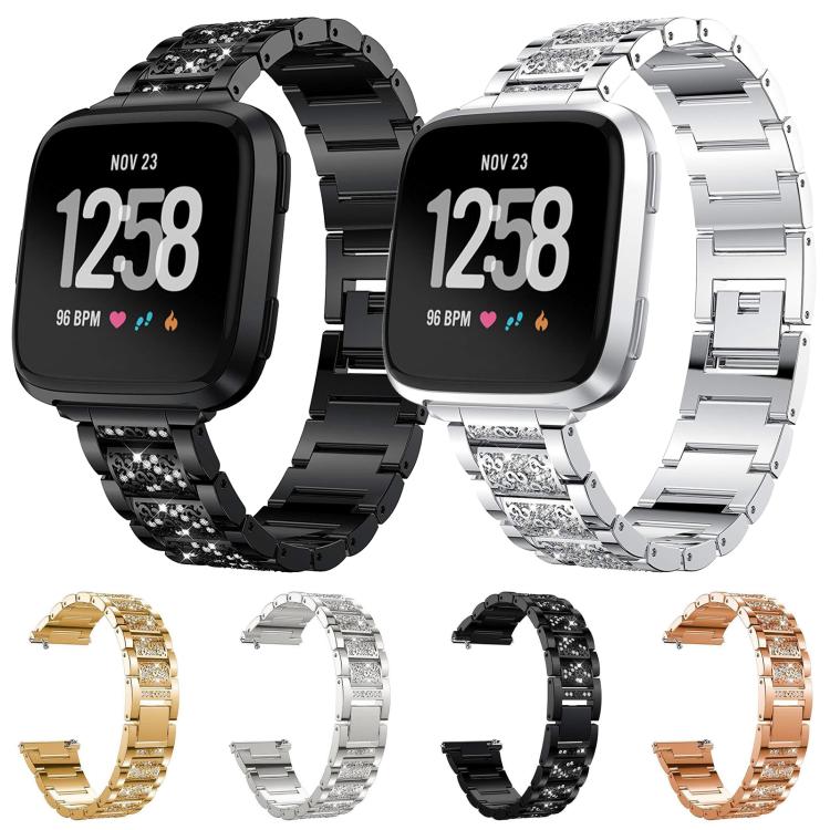 xDfind Diamond Jewelry Stainless Steel Watch Band, For Fitbit Charge 6 / 5 18mm, For Fitbit Versa 4 / 3 / Sense2 / 1 20mm, For Fitbit Inspire 2 / Ace 3 14mm, For Fitbit Charge 4 / 3 18mm
