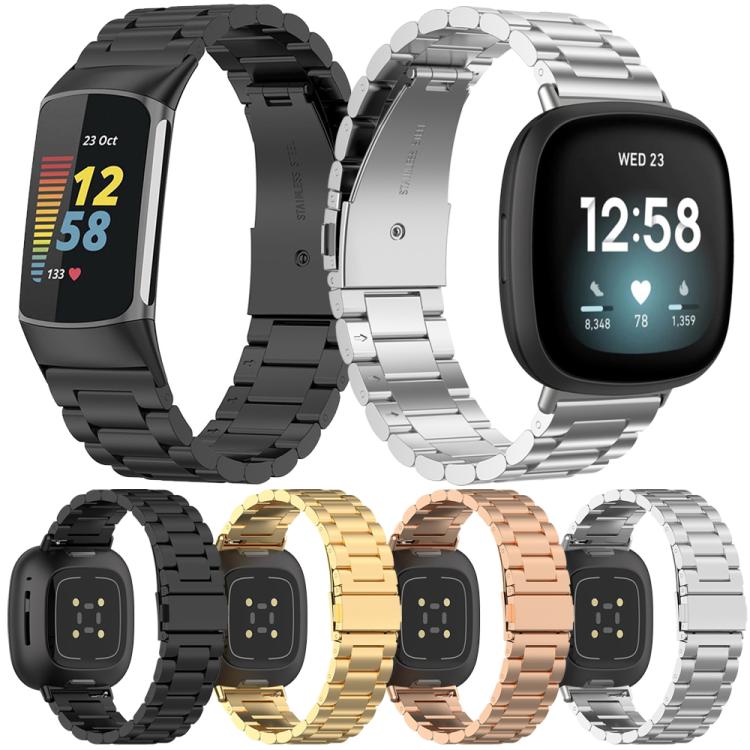 xDfind Three Beads Quick Release Metal Watch Band, 12mm