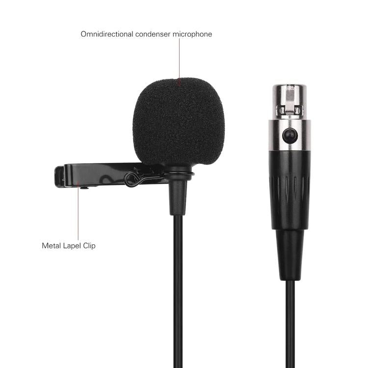 Metal Lavalier Microphone, Cable Length: 1.5m, 3 Pin XLR Head, 4 Pin XLR Head