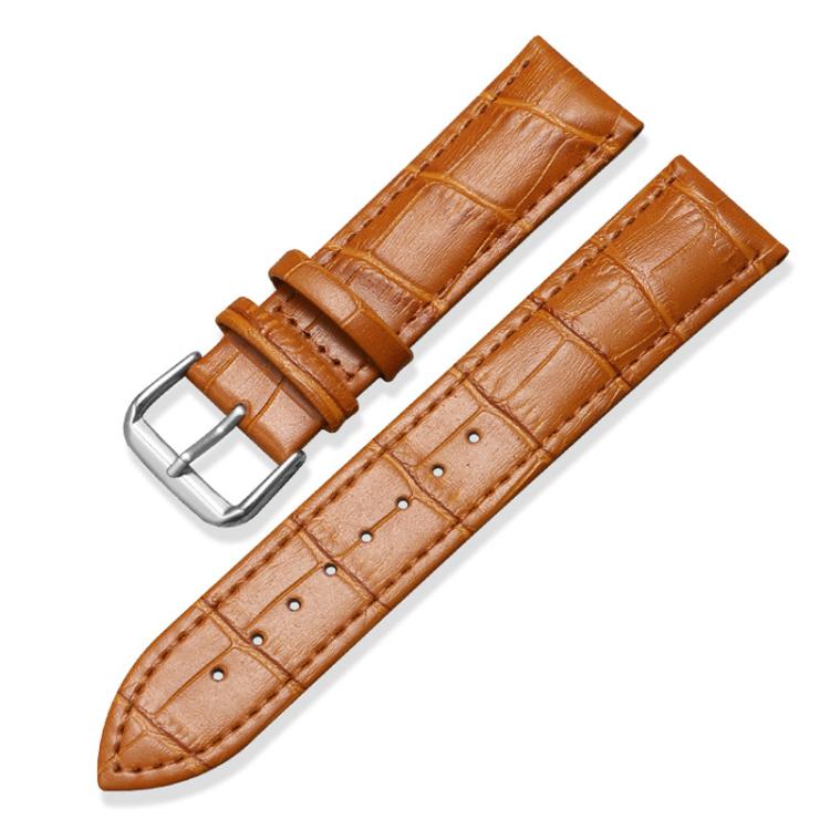 xDfind Bamboo Texture Pin Buckle Leather Watch Band, 20mm, 22mm