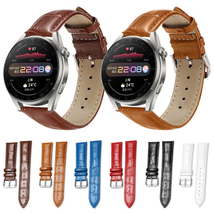 xDfind Bamboo Texture Pin Buckle Leather Watch Band, 20mm, 22mm