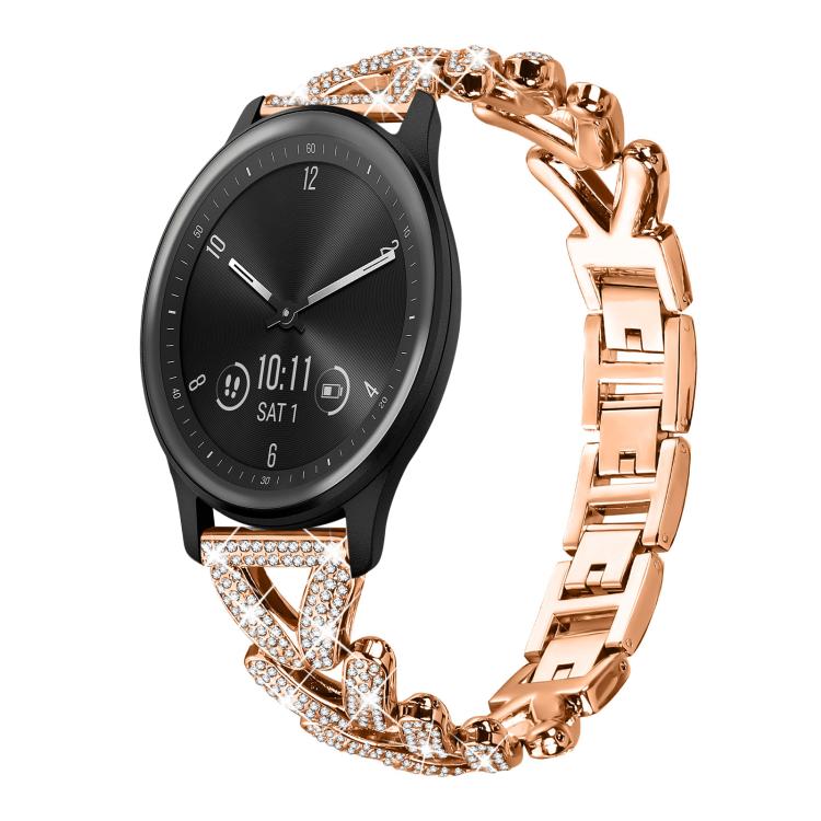 xDfind Small Twist Diamond Metal Watch Band, 20mm For Amazfit Bip U / Bip Lite / Bip 3 Pro, 20mm For Amazfit GTS4 Mini/3/2 /2e/2 Mini, 20mm For Xiaomi Haylou RS4 Plus LS11 / LS12, 20mm For Ticwatch GTH / E3 / E / 2                                      ...