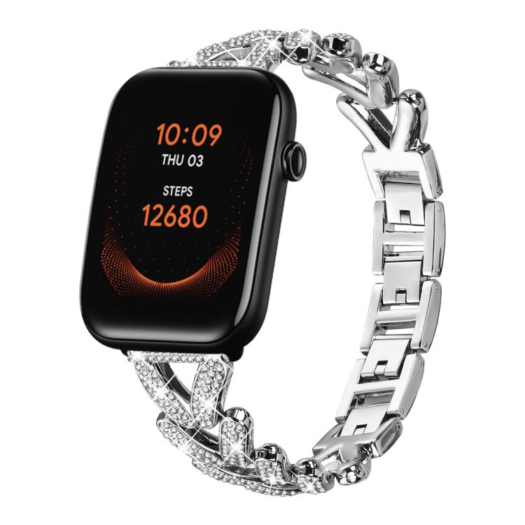 xDfind Small Twist Diamond Metal Watch Band, 20mm For Amazfit Bip U / Bip Lite / Bip 3 Pro, 20mm For Amazfit GTS4 Mini/3/2 /2e/2 Mini, 20mm For Xiaomi Haylou RS4 Plus LS11 / LS12, 20mm For Ticwatch GTH / E3 / E / 2                                      ...