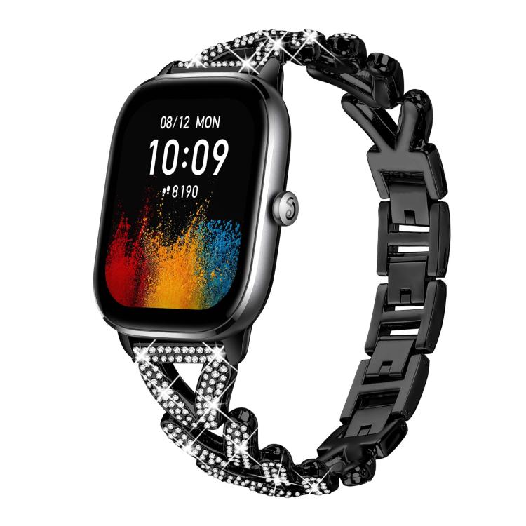 xDfind Small Twist Diamond Metal Watch Band, 20mm For Amazfit Bip U / Bip Lite / Bip 3 Pro, 20mm For Amazfit GTS4 Mini/3/2 /2e/2 Mini, 20mm For Xiaomi Haylou RS4 Plus LS11 / LS12, 20mm For Ticwatch GTH / E3 / E / 2                                      ...