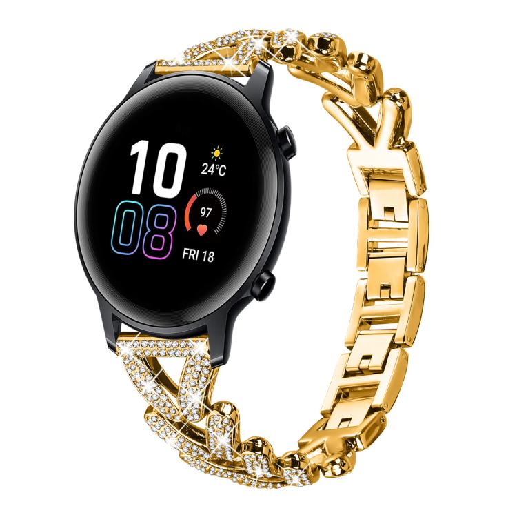 xDfind Small Twist Diamond Metal Watch Band, 20mm For Huawei Watch GT4 / GT3 / GT2, 20mm, 20mm For COROS APEX 2 42mm / PACE 2, 20mm For Xiaomi Mibro Air / Mibro Lite, 20mm For Honor Watch SE / Magic Watch2 42mm