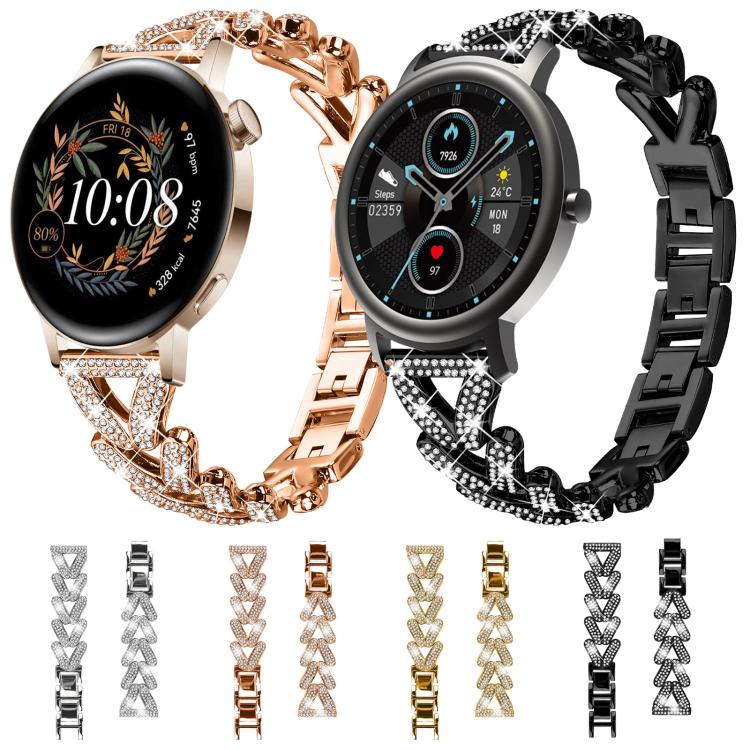 xDfind Small Twist Diamond Metal Watch Band, 20mm For Amazfit Bip U / Bip Lite / Bip 3 Pro, 20mm For Amazfit GTS4 Mini/3/2 /2e/2 Mini, 20mm For Xiaomi Haylou RS4 Plus LS11 / LS12, 20mm For Ticwatch GTH / E3 / E / 2                                      ...