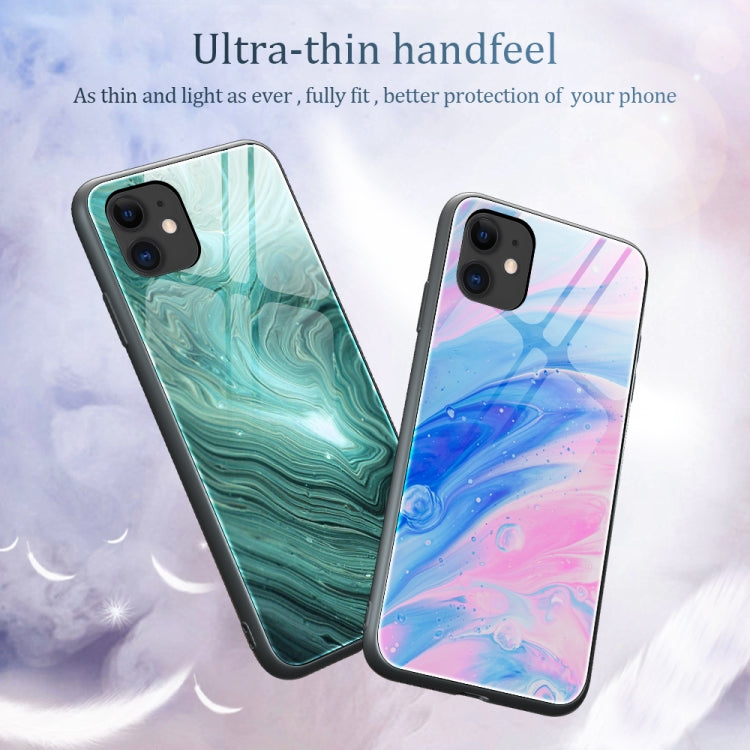 Marble Pattern Glass Protective Case, For iPhone 12 mini, For iPhone 12 Pro Max, For iPhone 11 Pro