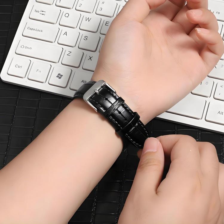 xDfind Bamboo Texture Pin Buckle Leather Watch Band, For Amazfit T-Rex3 22mm