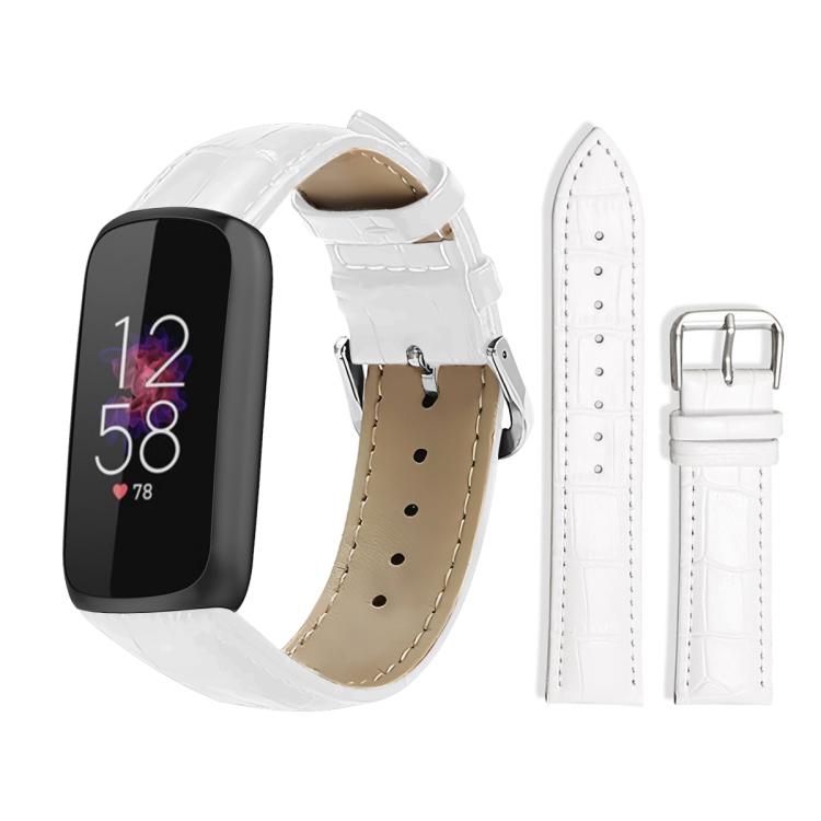 xDfind Bamboo Texture Pin Buckle Leather Watch Band, For Fitbit Charge 6 / 5 18mm, For Fitbit Inspire 3 12mm, For Fitbit Versa 4 / 3 / Sense2 / 1 20mm, For Fitbit Luxe / Special Edition 12mm