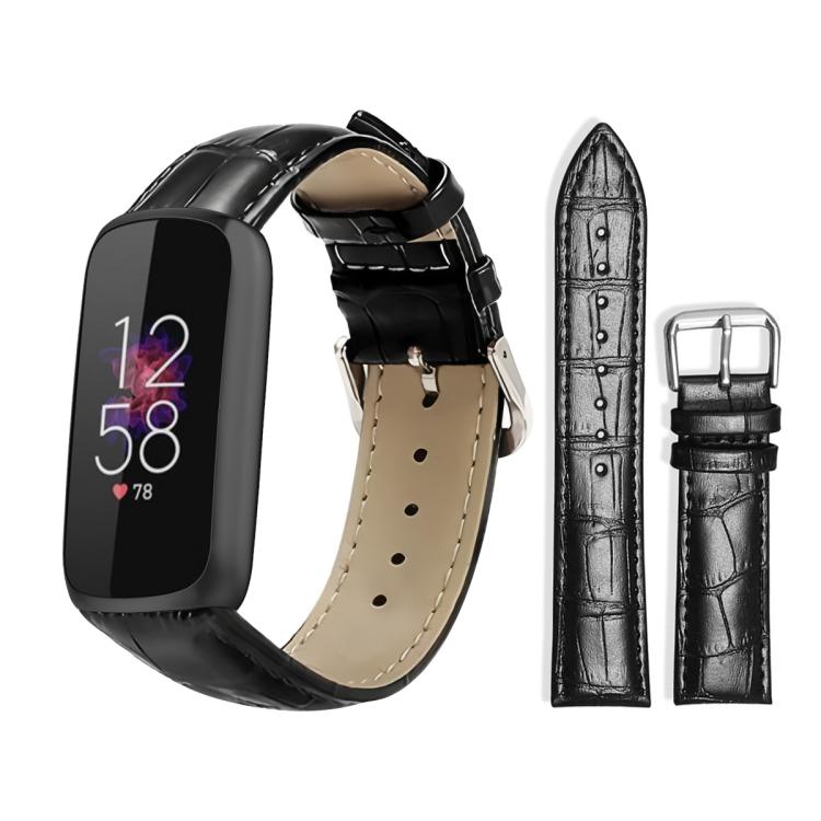 xDfind Bamboo Texture Pin Buckle Leather Watch Band, For Fitbit Charge 6 / 5 18mm, For Fitbit Inspire 3 12mm, For Fitbit Versa 4 / 3 / Sense2 / 1 20mm, For Fitbit Luxe / Special Edition 12mm