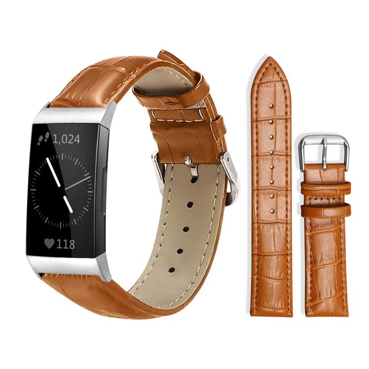 xDfind Bamboo Texture Pin Buckle Leather Watch Band, For Fitbit Inspire 2 / Ace 3 14mm, For Fitbit Versa 2/Versa/Versa Lite/Blaze 22mm, For Fitbit Charge 4 / 3 18mm