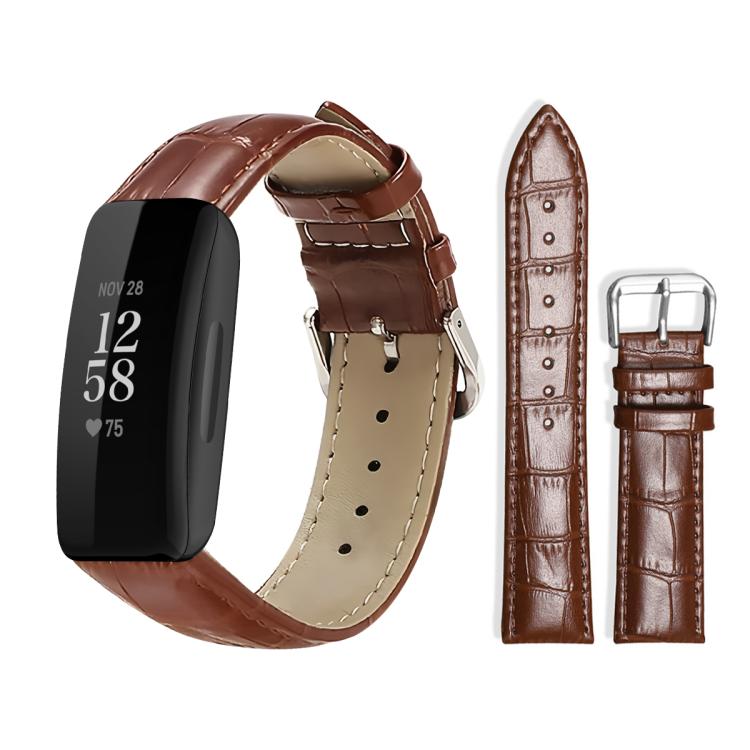 xDfind Bamboo Texture Pin Buckle Leather Watch Band, For Fitbit Inspire 2 / Ace 3 14mm, For Fitbit Versa 2/Versa/Versa Lite/Blaze 22mm, For Fitbit Charge 4 / 3 18mm