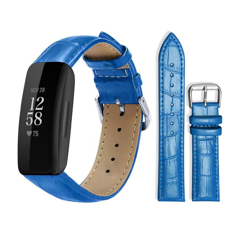 xDfind Bamboo Texture Pin Buckle Leather Watch Band, For Fitbit Inspire 2 / Ace 3 14mm, For Fitbit Versa 2/Versa/Versa Lite/Blaze 22mm, For Fitbit Charge 4 / 3 18mm