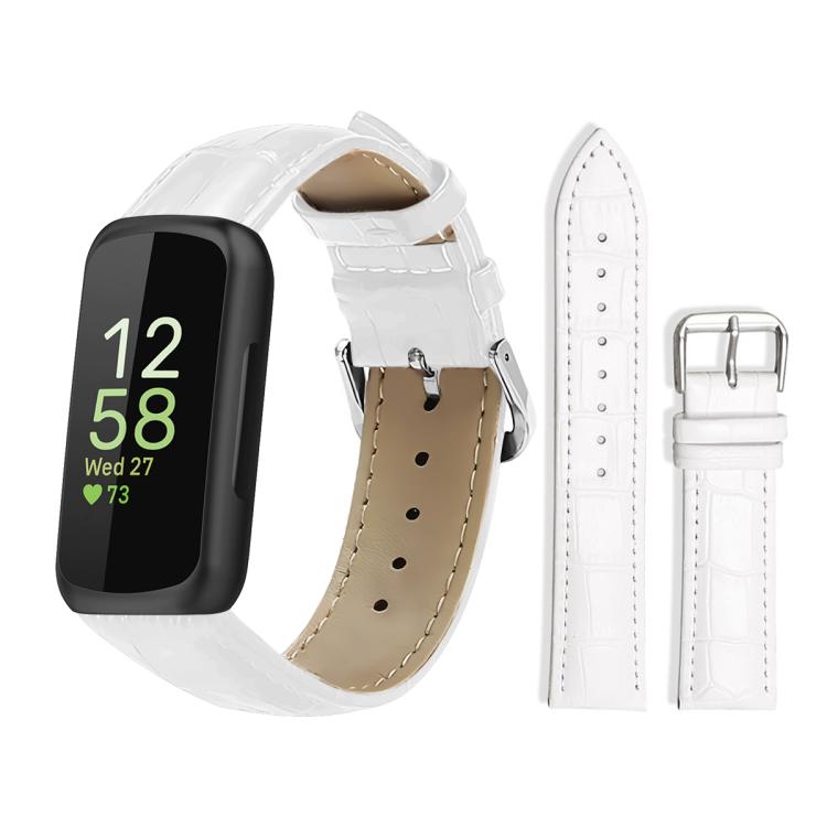 xDfind Bamboo Texture Pin Buckle Leather Watch Band, For Fitbit Charge 6 / 5 18mm, For Fitbit Inspire 3 12mm, For Fitbit Versa 4 / 3 / Sense2 / 1 20mm, For Fitbit Luxe / Special Edition 12mm