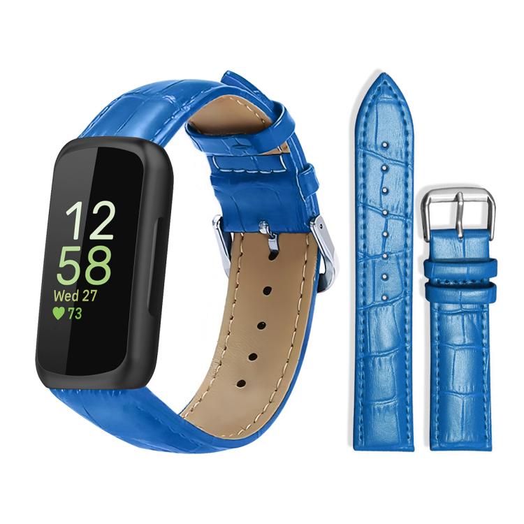 xDfind Bamboo Texture Pin Buckle Leather Watch Band, For Fitbit Charge 6 / 5 18mm, For Fitbit Inspire 3 12mm, For Fitbit Versa 4 / 3 / Sense2 / 1 20mm, For Fitbit Luxe / Special Edition 12mm