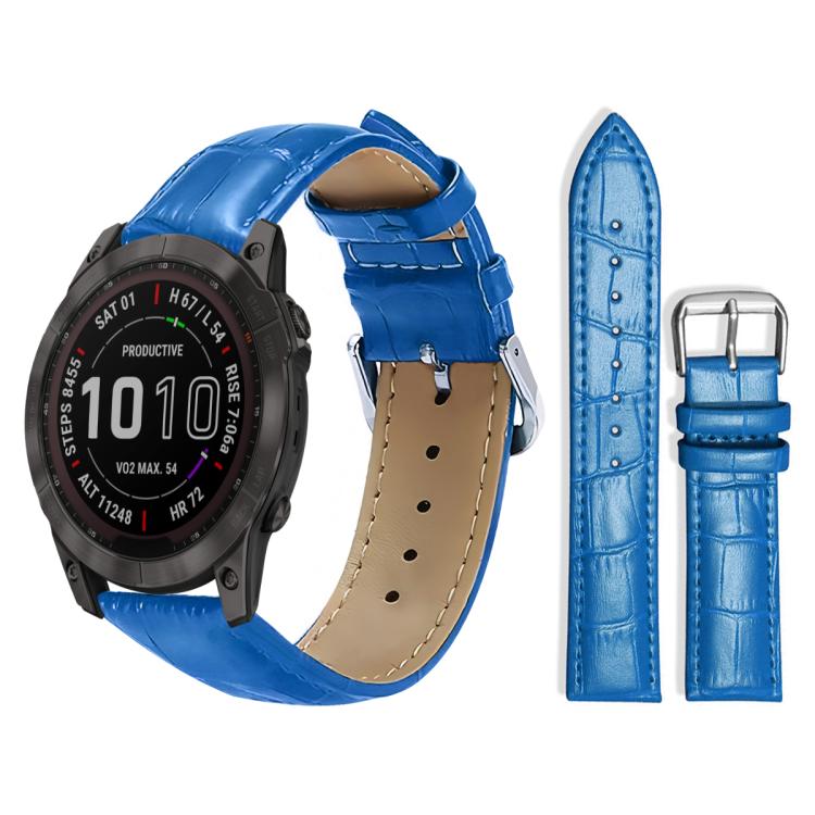 xDfind Bamboo Texture Pin Buckle Leather Watch Band, For Garmin Fenix 8/7X/6X/5X 26mm 22mm, For Garmin Fenix 8/7/6/5 22mm 20mm, For Garmin Fenix 8/7S/6S/5S 20mm 18mm, For Garmin Forerunner 45/45S/Swim2 18mm
