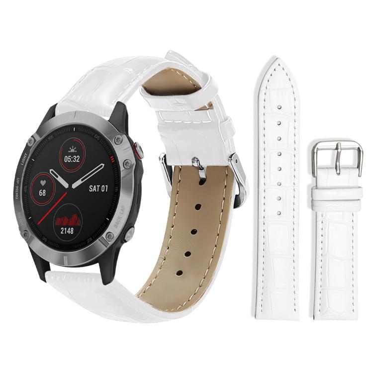 xDfind Bamboo Texture Pin Buckle Leather Watch Band, For Garmin Fenix 8/7X/6X/5X 26mm 22mm, For Garmin Fenix 8/7/6/5 22mm 20mm, For Garmin Fenix 8/7S/6S/5S 20mm 18mm, For Garmin Forerunner 45/45S/Swim2 18mm
