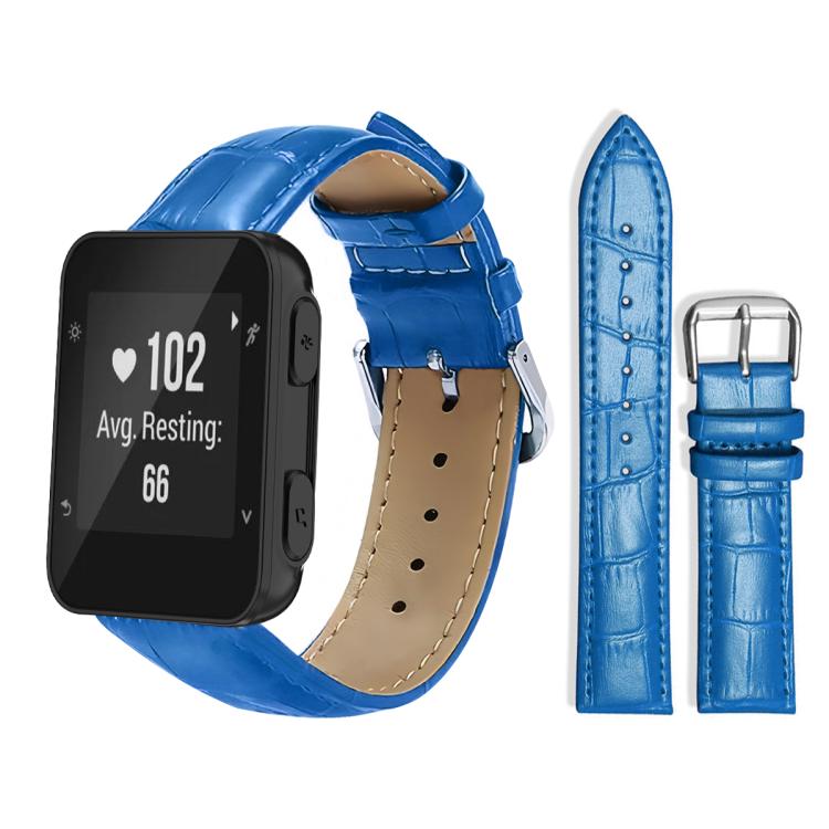 xDfind Bamboo Texture Pin Buckle Leather Watch Band, For Garmin Forerunner 220/735/735XT/230/235 20mm, For Garmin Forerunner 35/30/35j 20mm
