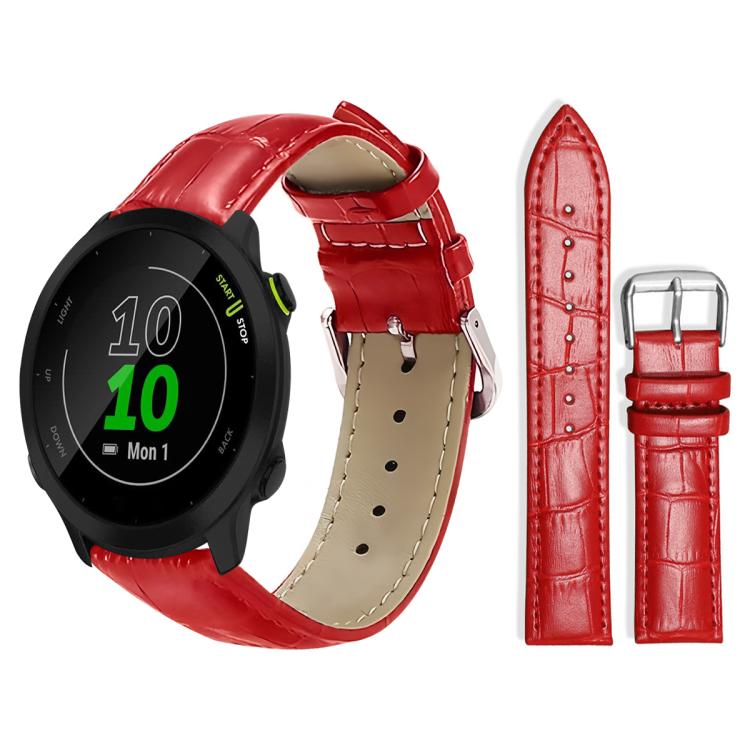 xDfind Bamboo Texture Pin Buckle Leather Watch Band, For Garmin Fenix 8/7X/6X/5X 26mm 22mm, For Garmin Fenix 8/7/6/5 22mm 20mm, For Garmin Fenix 8/7S/6S/5S 20mm 18mm, For Garmin Forerunner 45/45S/Swim2 18mm