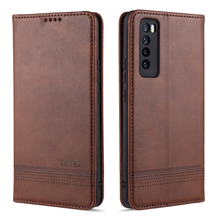 AZNS Magnetic Calf Texture Horizontal Flip Leather Case with Card Slots & Holder & Wallet, For Huawei Nova 7 SE, For Huawei Nova 7, For Huawei Enjoy 20, For Huawei Maimang 9