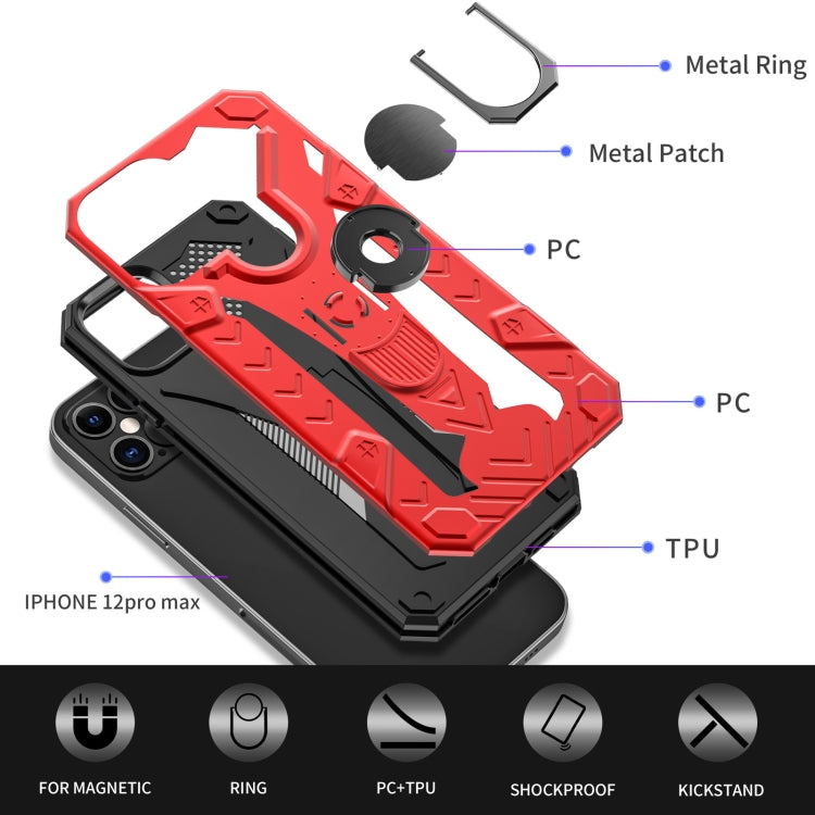 Iron Knight Series 2 in 1 PC + TPU Phone Case with Ring Holder, For iPhone 12 mini, For iPhone 12 / 12 Pro, For iPhone 12 Pro Max