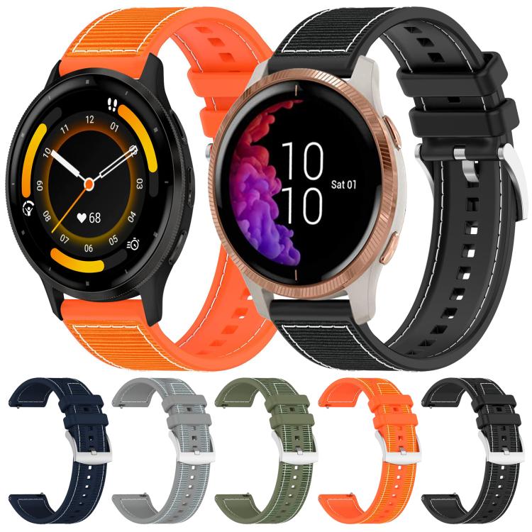 xDfind Hybrid Nylon Braid Silicone Watch Band, 20mm For Garmin?Venu / Venu 2 / SQ / SQ2