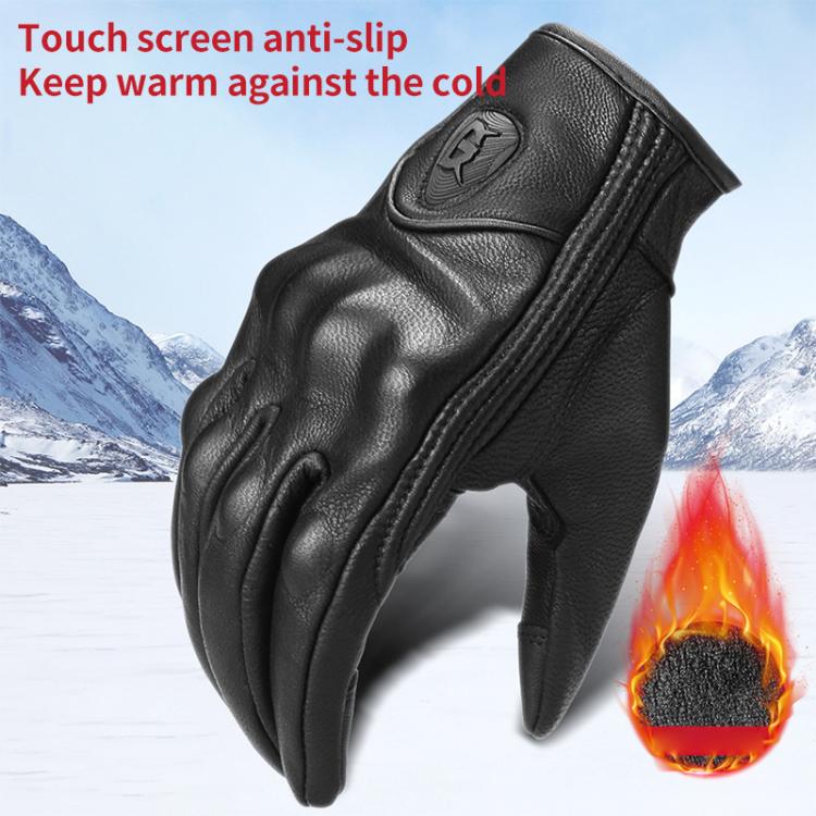 GHOST RACING GR-ST07 Winter Velvet Warm Motorcycle Riding Gloves, M, XL, XXL