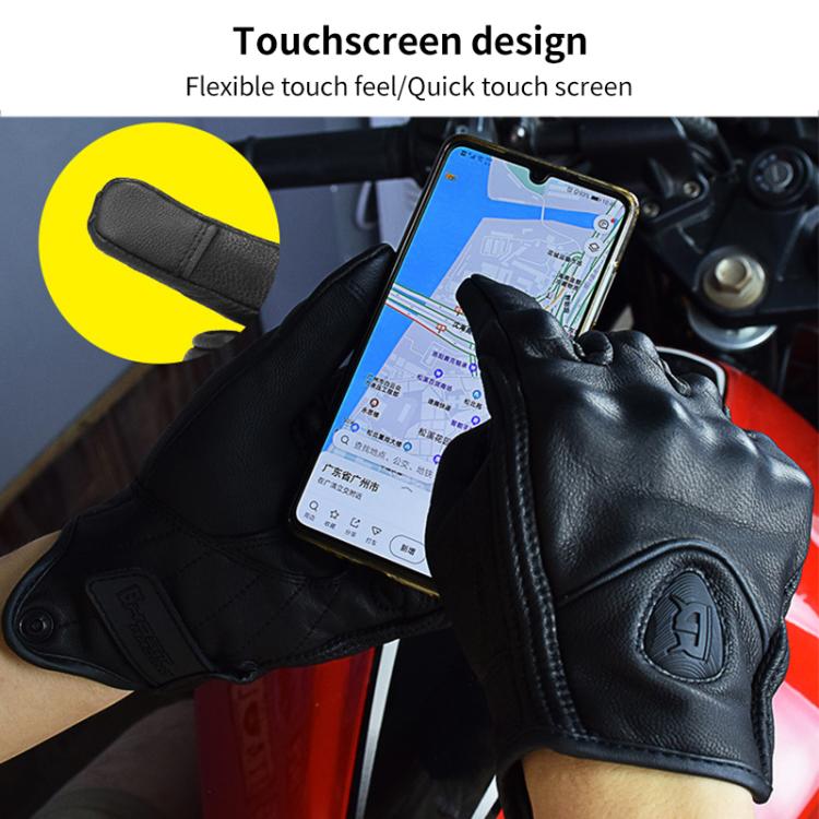 GHOST RACING GR-ST07 Winter Velvet Warm Motorcycle Riding Gloves, M, XL, XXL