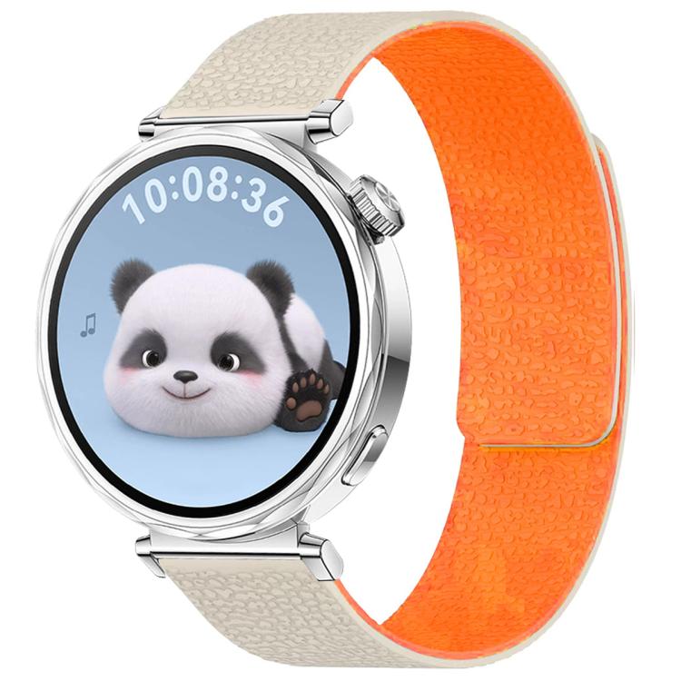 xDfind Flat Head Litchi Texture Magnetic Silicone Watch Band, 18mm, 20mm