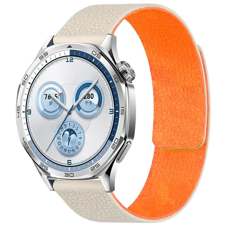 xDfind Flat Head Litchi Texture Magnetic Silicone Watch Band, 18mm, 20mm