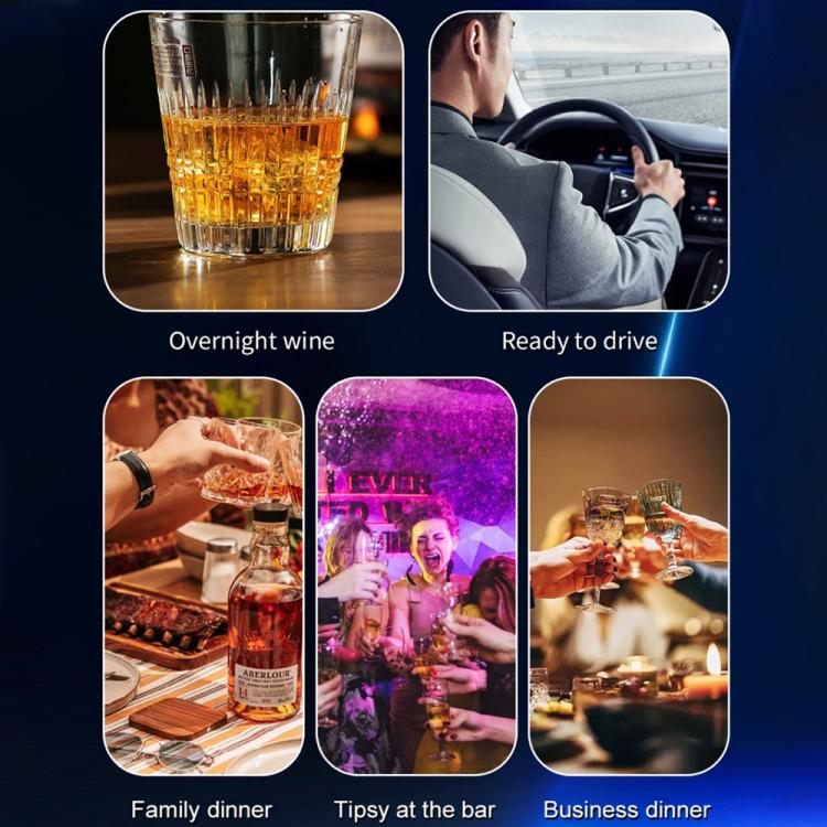 D2000 HD IPS Screen Portable Blow-Type High-Precision Alcohol Content Tester, D2000