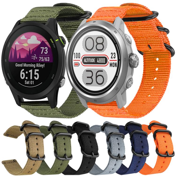 xDfind Ring Buckle Nylon Canvas Watch Band, 18mm, 22mm, 20mm, 24mm