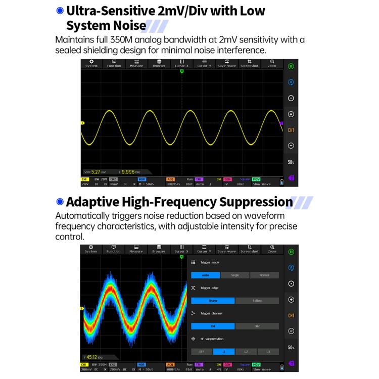 FNIRSI DPOS350P 4 in 1 7 inch IPS HD Touch Screen 350M Tablet Oscilloscope, DPOS350P(US Plug), DPOS350P(EU Plug)