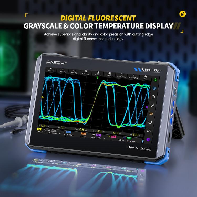 FNIRSI DPOS350P 4 in 1 7 inch IPS HD Touch Screen 350M Tablet Oscilloscope, DPOS350P(US Plug), DPOS350P(EU Plug)
