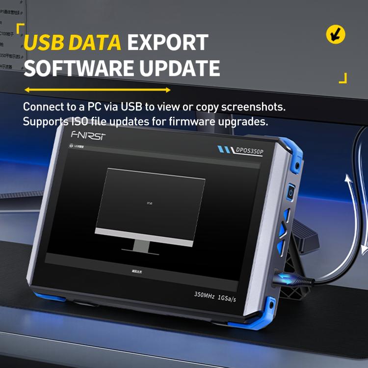 FNIRSI DPOS350P 4 in 1 7 inch IPS HD Touch Screen 350M Tablet Oscilloscope, DPOS350P(US Plug), DPOS350P(EU Plug)
