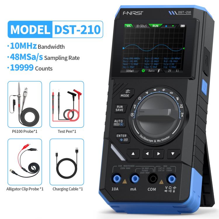 FNIRSI DST210 3 in 1 Digital Multimeter Oscilloscope, DST210