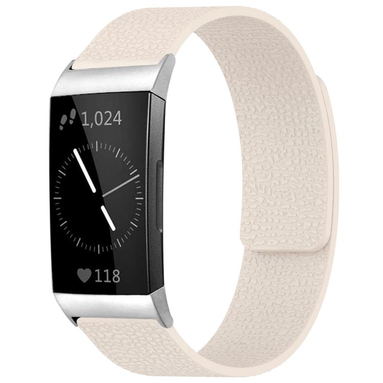 xDfind Litchi Texture Magnetic Silicone Watch Band, For Fitbit Inspire 2 / Ace 3, For Fitbit Charge 4 / Charge 3