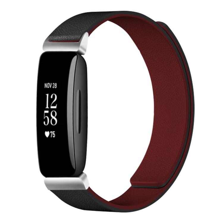 xDfind Litchi Texture Magnetic Silicone Watch Band, For Fitbit Inspire 2 / Ace 3, For Fitbit Charge 4 / Charge 3