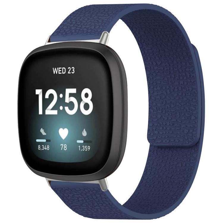 xDfind Litchi Texture Magnetic Silicone Watch Band, For Fitbit Charge 5 / Charge 6, For Fitbit Versa 4/Versa3/Sense2/Sense