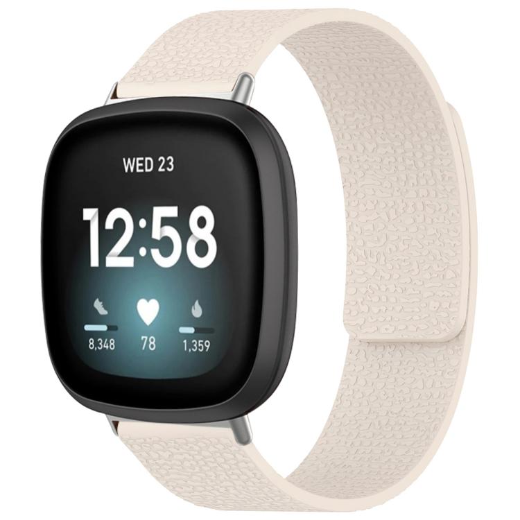xDfind Litchi Texture Magnetic Silicone Watch Band, For Fitbit Charge 5 / Charge 6, For Fitbit Versa 4/Versa3/Sense2/Sense