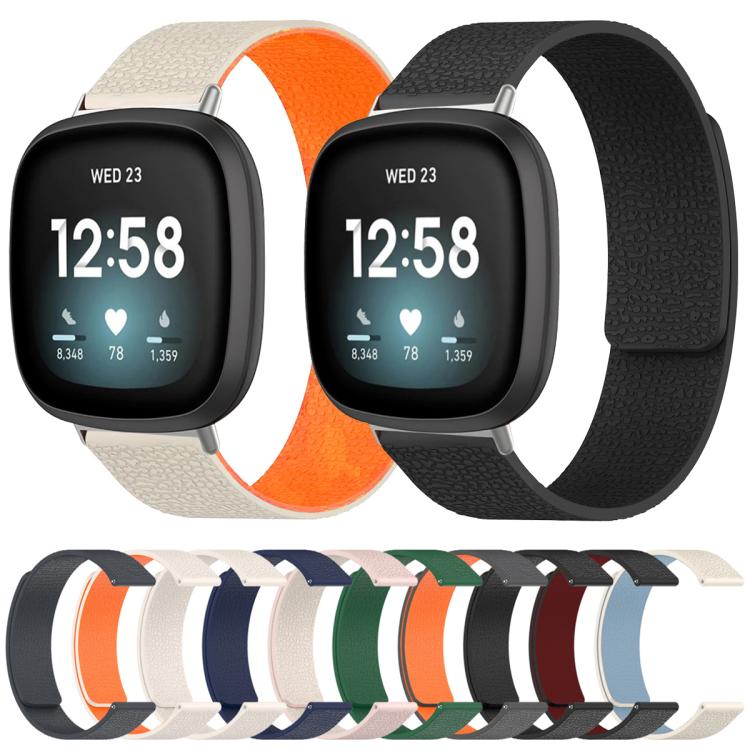 xDfind Litchi Texture Magnetic Silicone Watch Band, For Fitbit Inspire 2 / Ace 3, For Fitbit Charge 4 / Charge 3