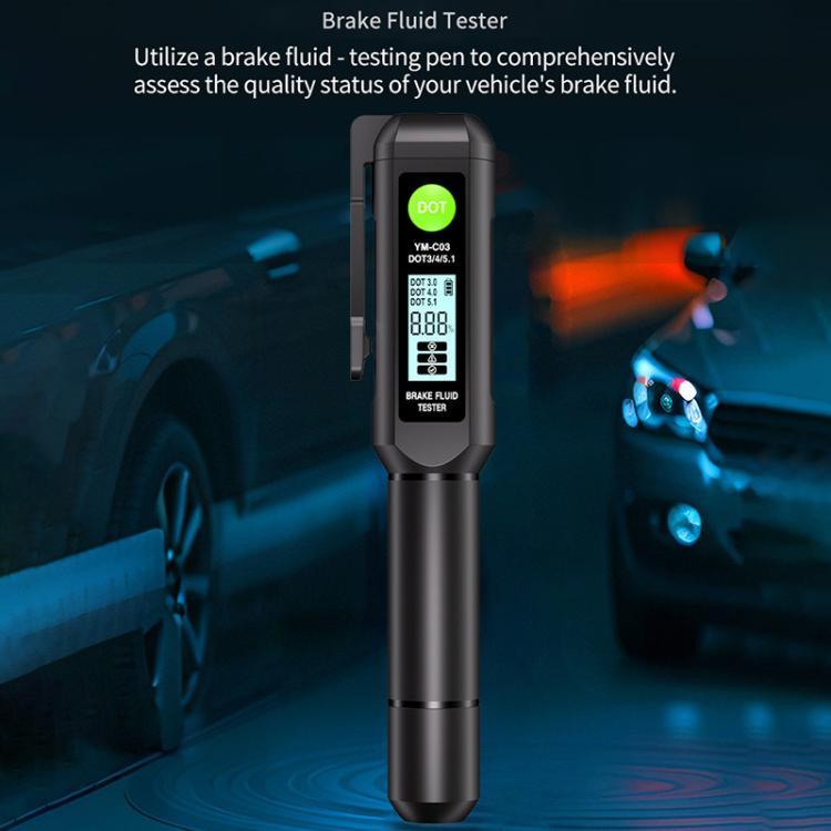 YM-C03 Digital Display Car Brake Fluid Tester Brake Fluid Water Content Tester, YM-C03