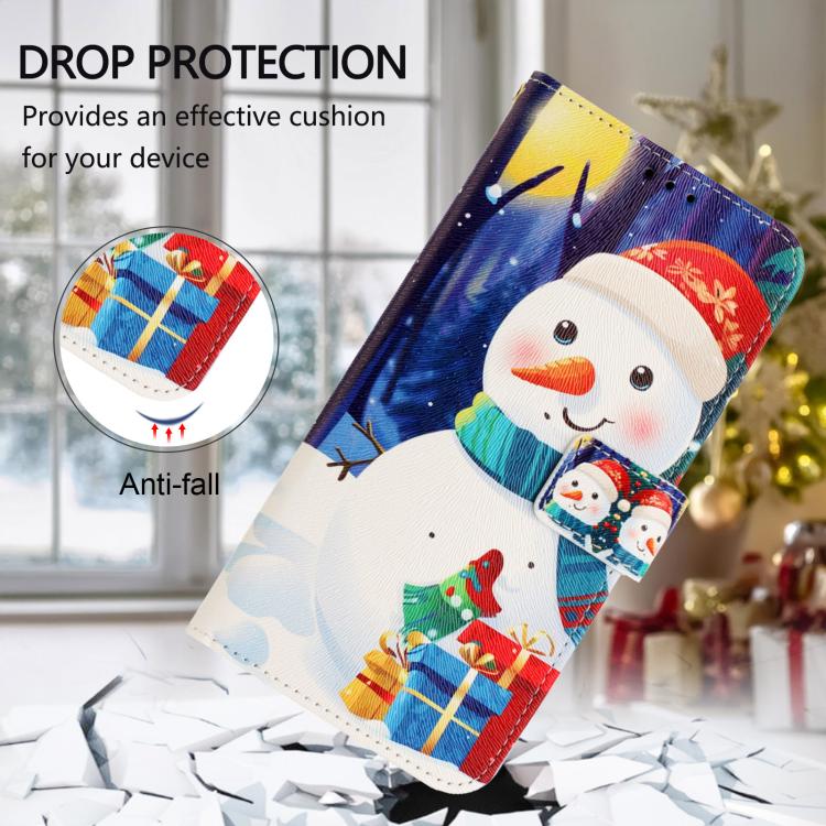 Christmas Series Buckle Leather Phone Case with Hand Strap, For iPhone 17e / 16e, For iPhone 17 Pro Max, For iPhone 17 Pro, For iPhone 17