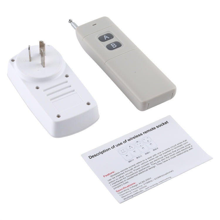 AK-DL220 220V Smart Wireless Remote Control Socket with Remote Control, AU Plug, UK Plug, US Plug