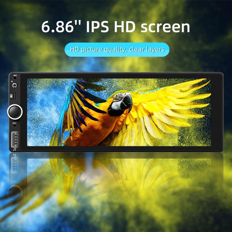 F6021 6.86 inch IPS Screen Car 1Din MP5 Player Support CarPlay & Android Auto, F6021
