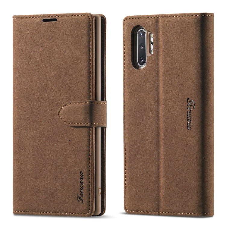 Forwenw F1 Series Matte Strong Magnetism Horizontal Flip Leather Case with Holder & Card Slots & Wallet & Photo Frame, For Samsung Galaxy A21s, For Samsung Galaxy Note 9, For Samsung Galaxy Note 10, For Samsung Galaxy Note 10+, For Samsung Galaxy Note2...