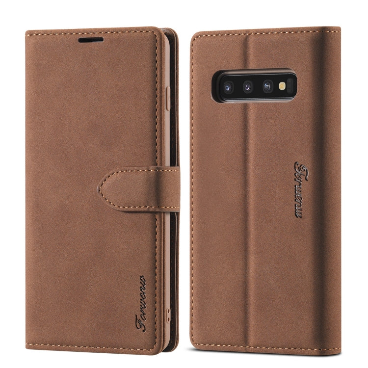 Forwenw F1 Series Matte Strong Magnetism Horizontal Flip Leather Case with Holder & Card Slots & Wallet & Photo Frame, For Samsung Galaxy S8, For Samsung Galaxy S8+, For Samsung Galaxy S9, For Samsung Galaxy S9+, For Samsung Galaxy S10                 ...