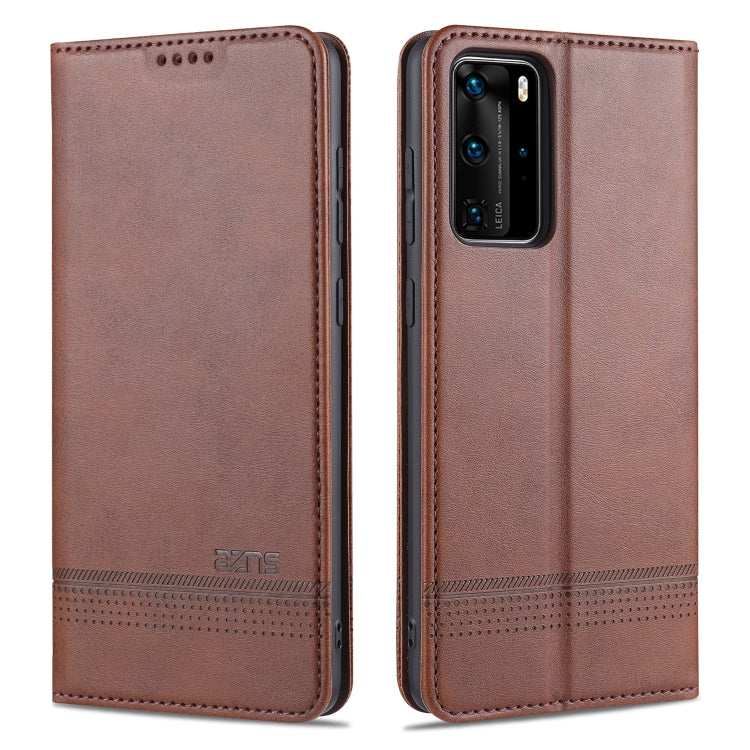 AZNS Magnetic Calf Texture Horizontal Flip Leather Case with Card Slots & Holder & Wallet, For OPPO A91, For Huawei P40, For Huawei P40 Pro, For Samsung Galaxy S10