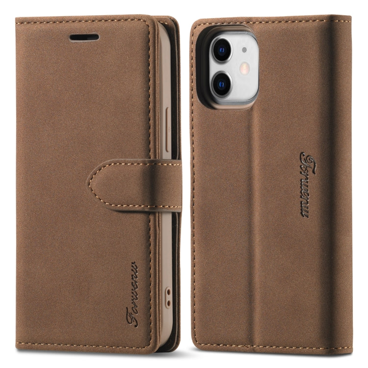 Forwenw F1 Series Matte Strong Magnetism Horizontal Flip Leather Case with Holder & Card Slots & Wallet & Photo Frame, For iPhone 11 Pro, For iPhone 11 Pro Max, For iPhone 12, For iPhone 12 Mini, For iPhone 12 Pro, For iPhone 12 Pro Max