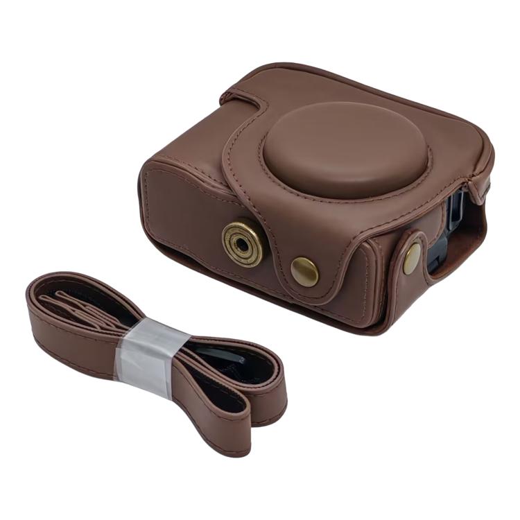 Retro Leather Full Body Camera Cover Bag with Strap, For Canon PowerShot SX710 HS / SX700 HS, For Canon PowerShot G10 / G11 / G12